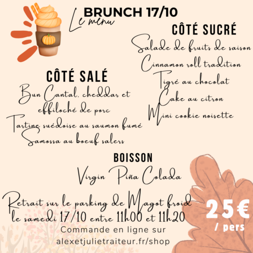 Brunch d'automne, samedi 17 octobre