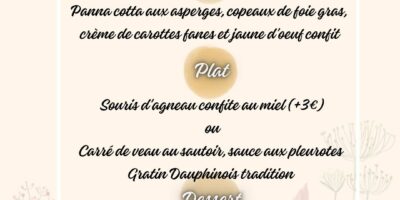 Menu de Pâques