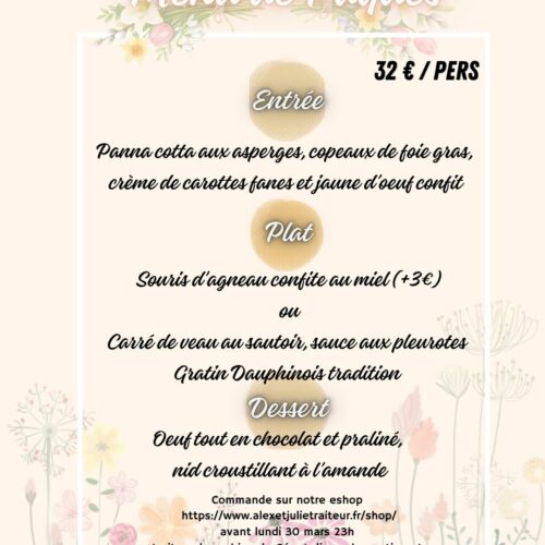 Menu de Pâques