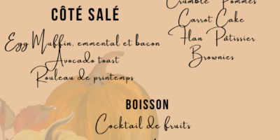 Brunch d&rsquo;automne, samedi 24 octobre